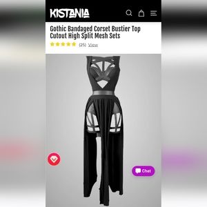 Gothic bandaged mesh set